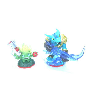 2014 Skylanders Trap Team Figures Lot of 2 Snap Shot & Food Fight Red Base EUC
